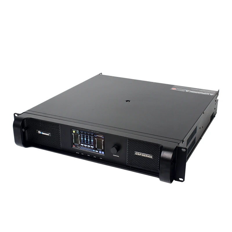 DSP20000Q 2200W Amplificador de subwoofer comercial de 4 canais AES FIR 2U Amplificador de caixa em rack