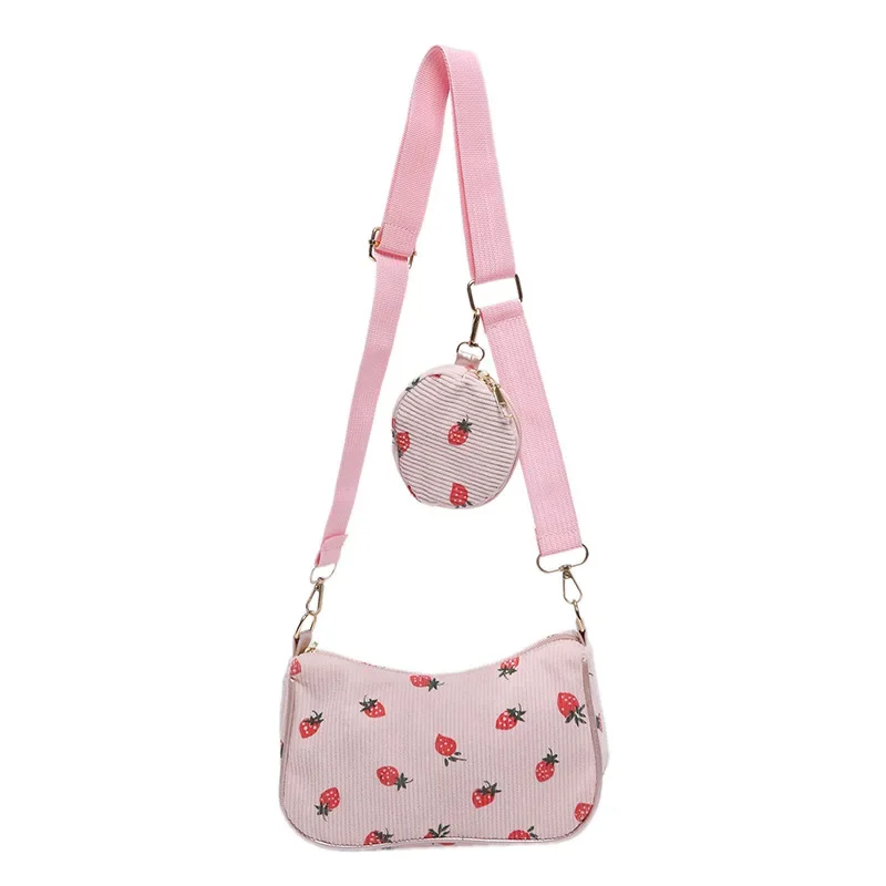

Floral Print Velvet Bag Women's Casual Summer New Portable Lightweight Underarm Shoulder Bag Mother-Child Bag Eco-friendly