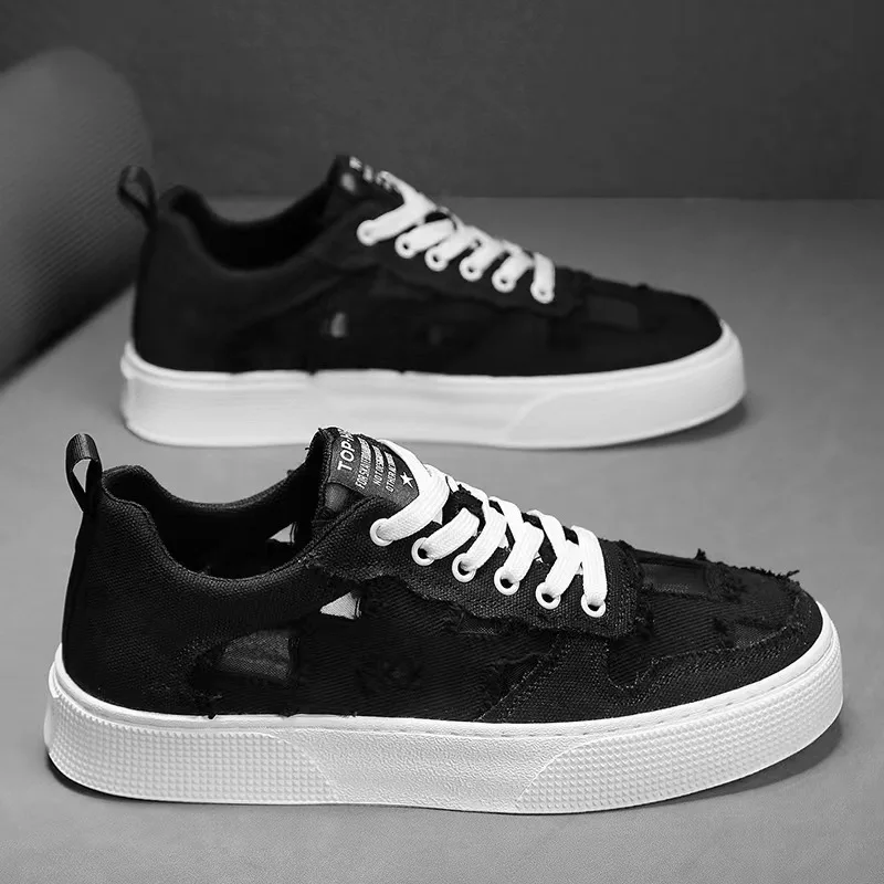 

Men's Casual Shoes New Fashion Green Man Canvas Shoes Autumn White Platform Vulcanized Shoes for Men Breathable Canvas Sneakers