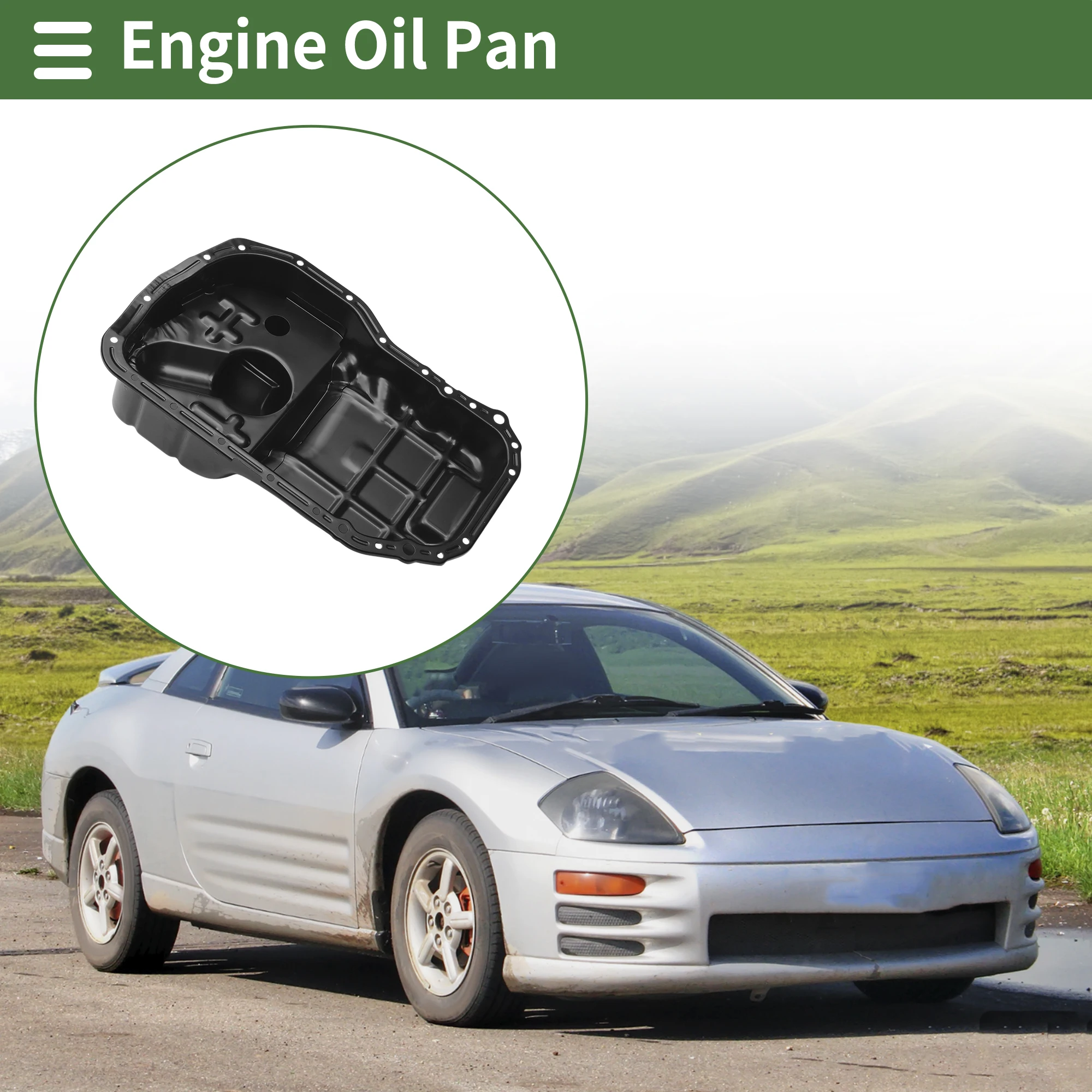 

UXCELL 1 шт. No MN149374 Масляный поддон двигателя для Mitsubishi Eclipse 2006-2012, железный черный