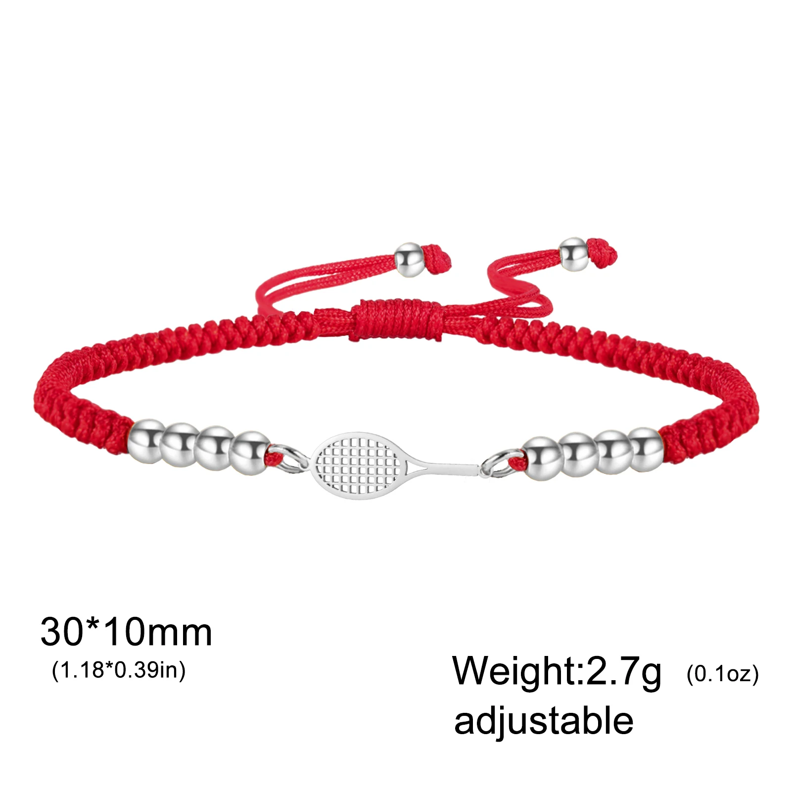 Ball Tennis Bracelet Gift for Woman Men Couple Friend Bangle Gold Color Stainless Steel Red Black Rope Chain Jewelry view 6