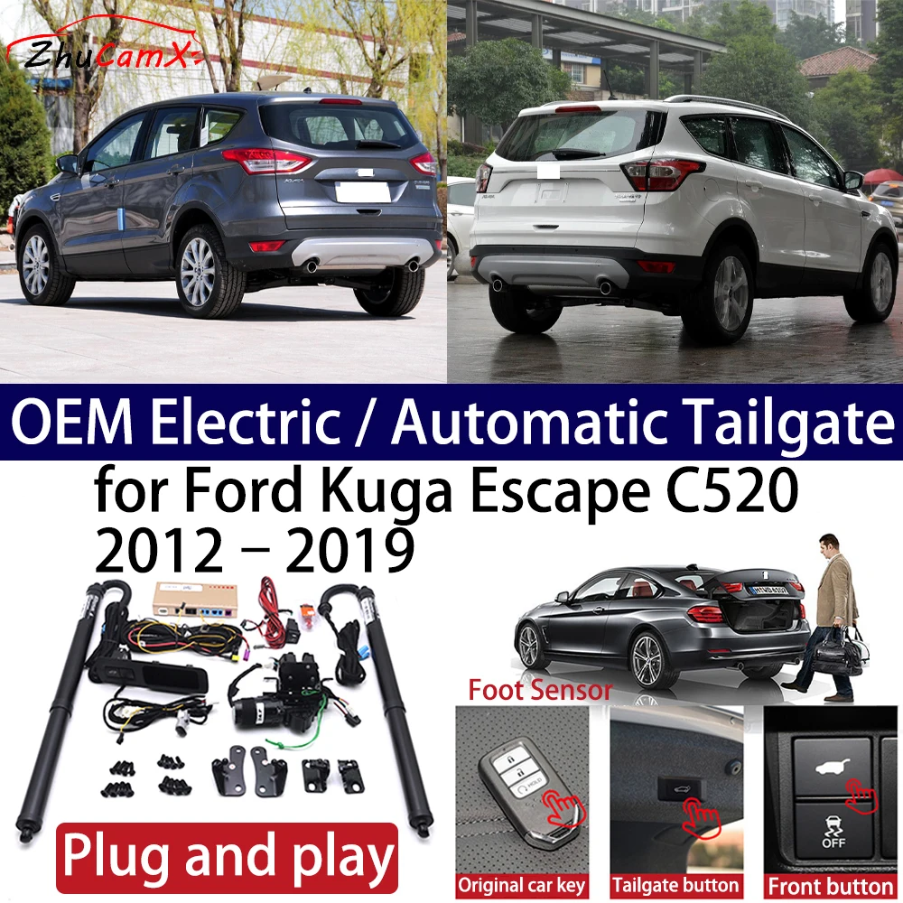 

ZhuCamX for Ford Kuga Escape C520 2012–2019 Car OEM Power Electric Automatic One-Click Smart Liftgate Tail Gate Support Opener