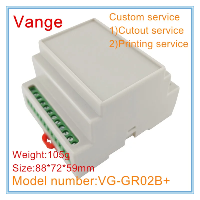 Vange terminal block junction box 88*72*59mm ABS plastic project box din rail enclosure