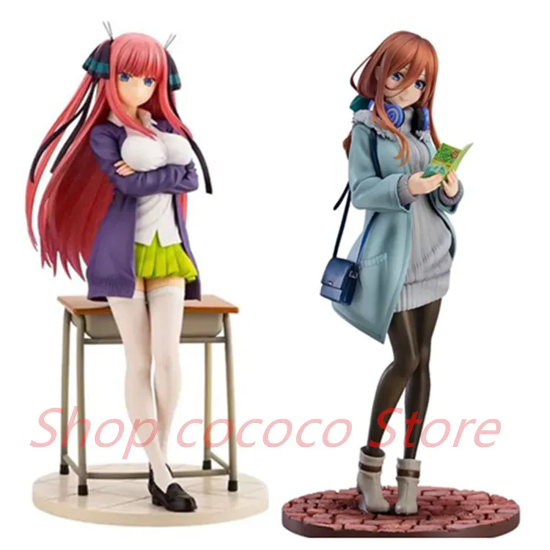 The Quintessential Quintuplets Anime Figure Nakano Miku Dating Style 3rd Girl On Desk Action Figure Girl Statue Model Gift Toys