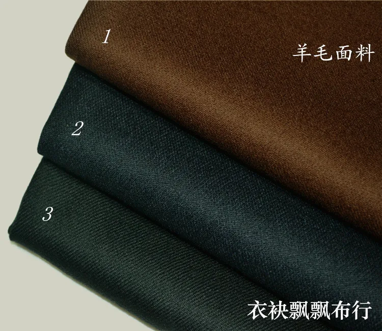 

High Quality Fabrics for Men's Suits Women High-End Red Coffee Dark Blue Twill Coating Full Wool Fabric Suit Pants Skirt