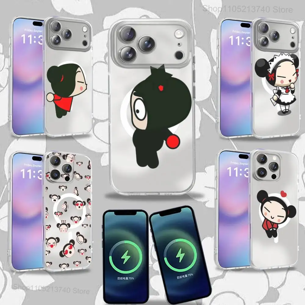 

PuccaS Cute G-GaruS For iPhone 17,12,11,14,13,15,16,Plus,Air,Pro,Max,E,Mini for Magsafe Magnetic Frosted Phone Case