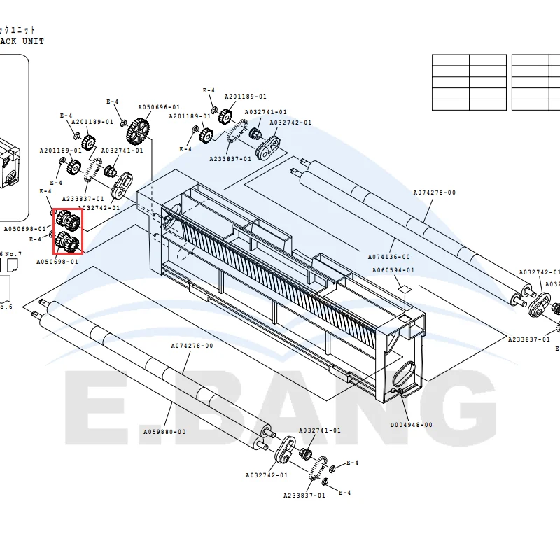 QSS29/32/34/37/38 A050698 Double Gear Color Photo Processor Transmission Gear Expansion Printing Machine Spare Parts