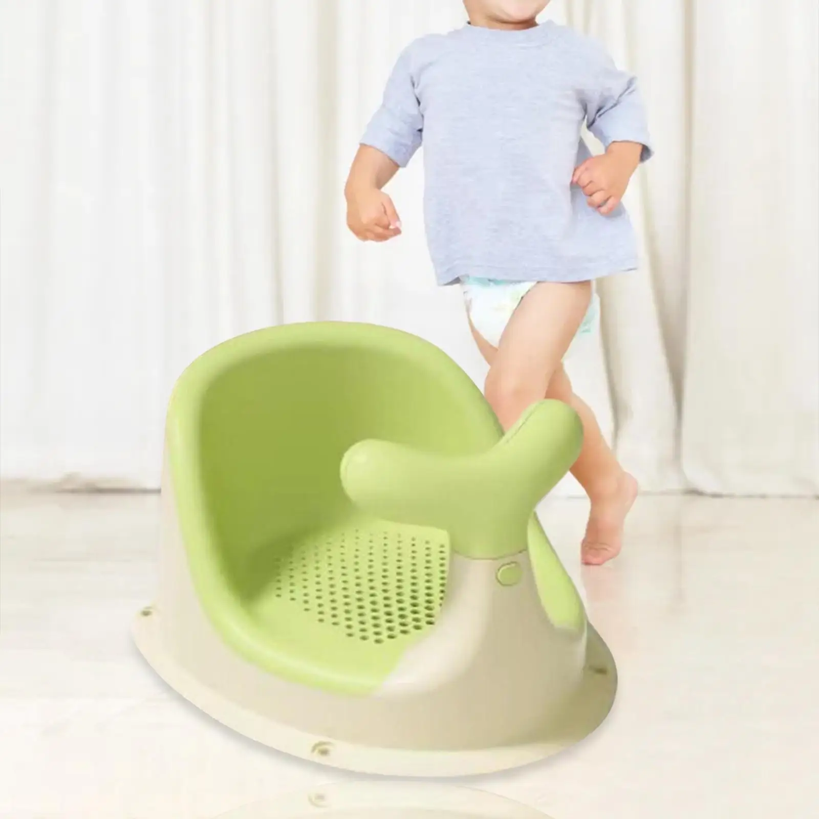 Baby Bath Tub Seat Non Slip Backrest Comfortable Tub Sitting up Newborn Shower Seats Infants Bath Seat for Toddlers Baby