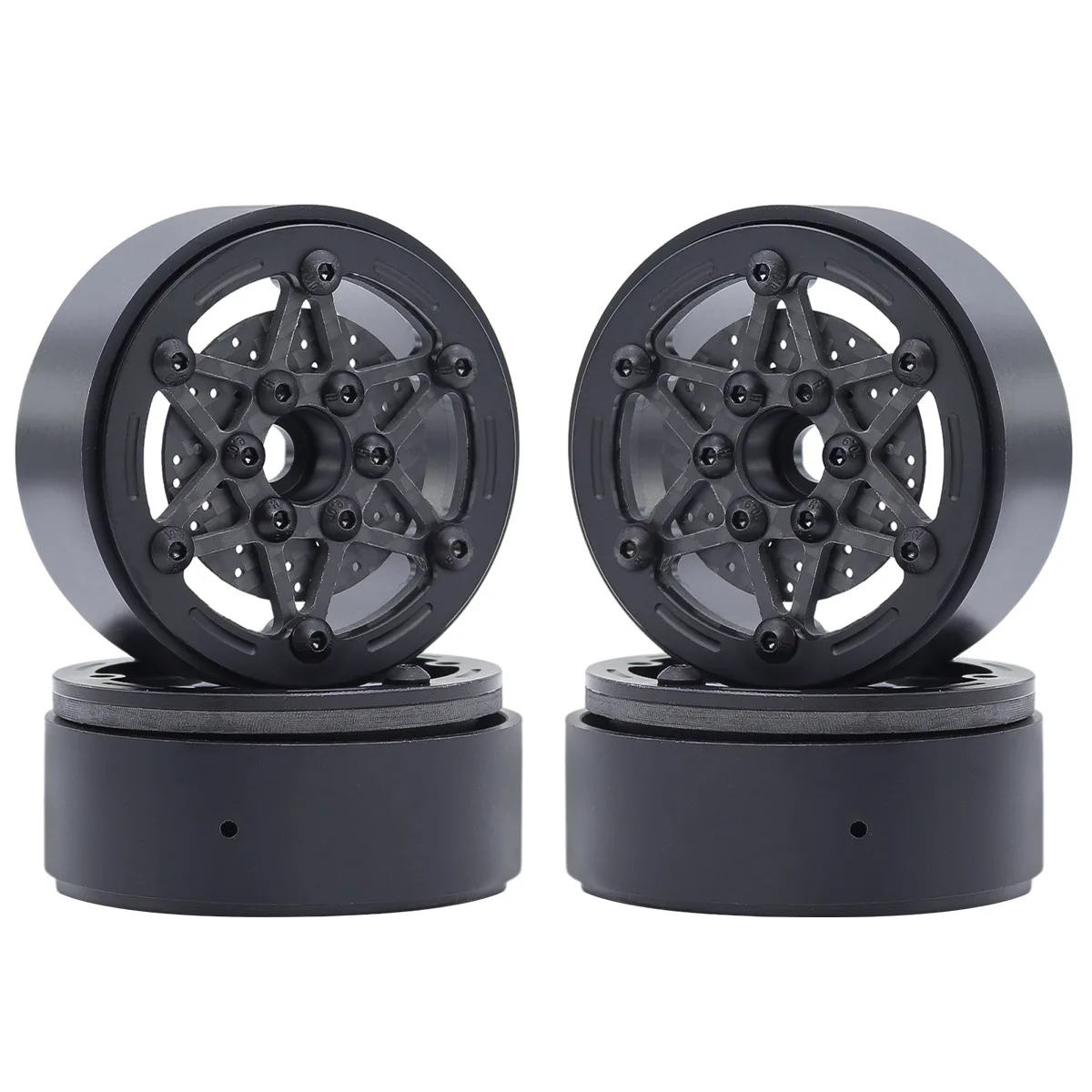 Waterproof 1.9-inch carbon fiber rim wheels 1/10 upgrade, climbing bike