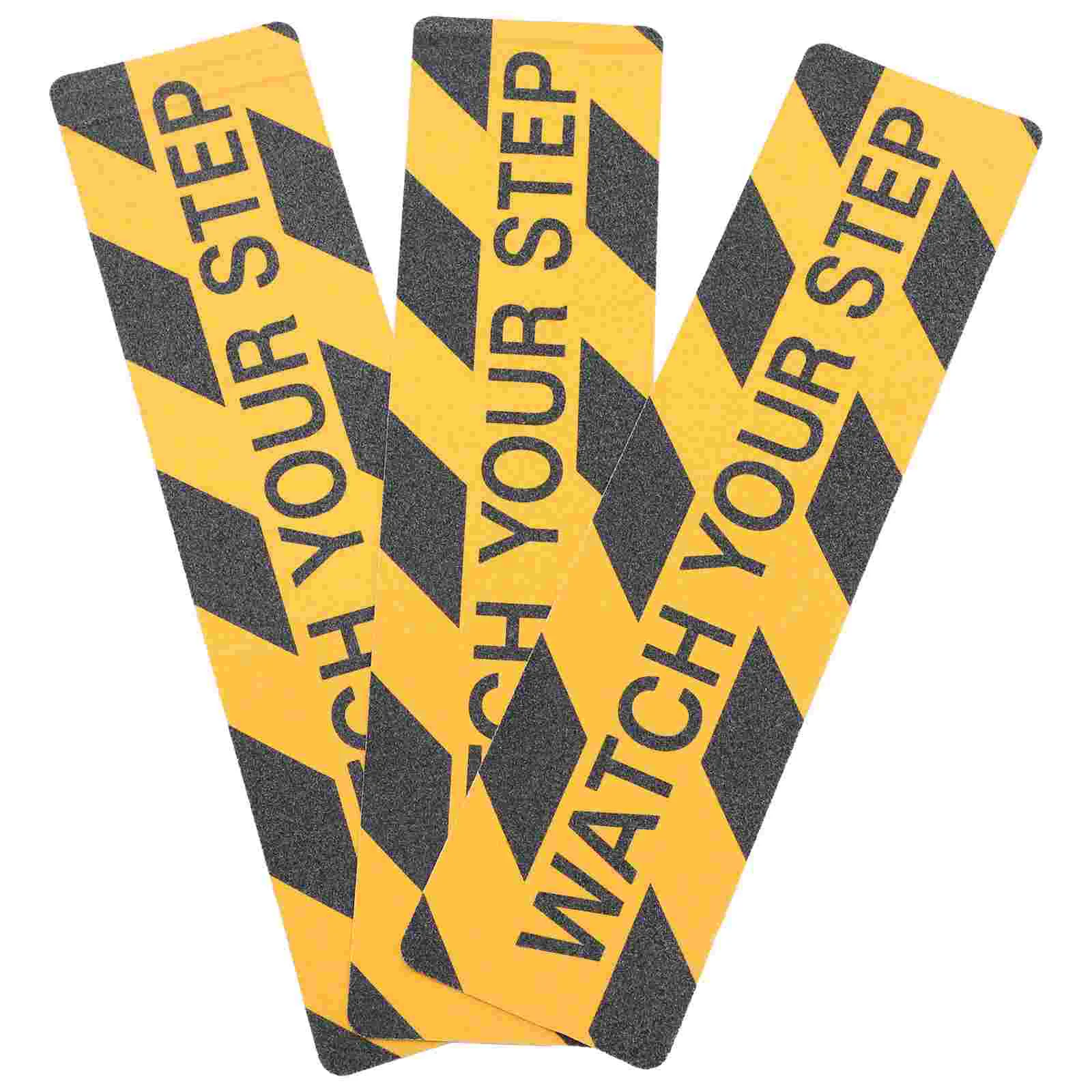 Indoor Toys Anti-slip Tape with Pattern Watch Your Step Walkway Stairs Steps Stickers 3pcs