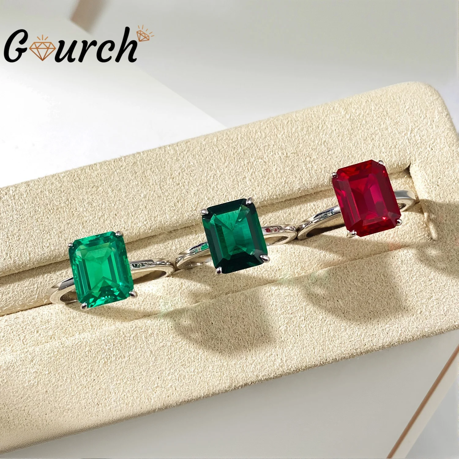 

Кольцо с муассанитом Gourch 4CT 8*10 мм, стерлинговое серебро 925 пробы, обручальное кольцо для женщин, изысканные в лаборатории ювелирные изделия, сертификация GRA