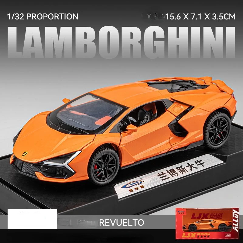 1:32 Revuelto Alloy Diecast Model Car Sound Light Children Toys
