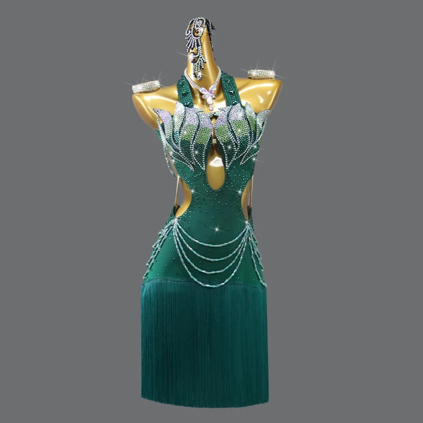 

Latin American Dress Girls Dance Clothes Womens Practice Stage Costume 2025 Prom Competition Party Ballroom Sexy Evening Parties