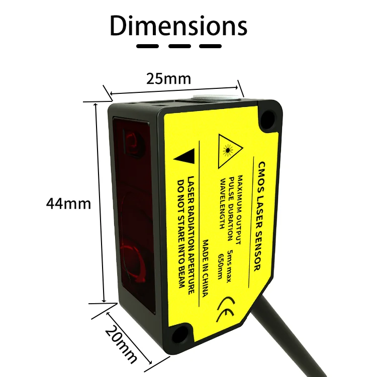 FUWEI FSD22-200P-UI Output Pnp High-precision Distance Measuring 200mm analog 4~20mA 0-5V Laser Displacement Sensor