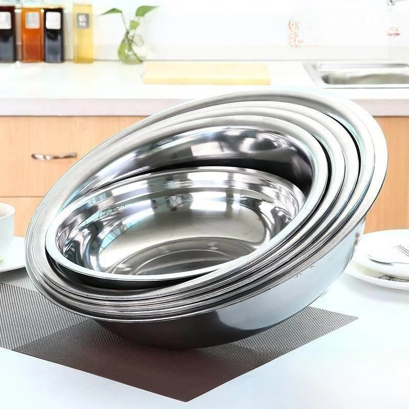 Traditional Large Aluminum Basin Extra Large Household Thickened Flat Bottom Aluminum Alloy Basin Laundry Basin Aluminum Cake...