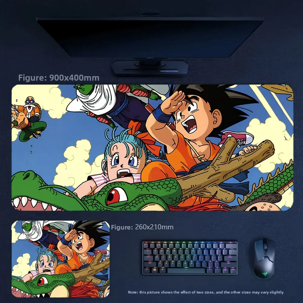 New Cartoon Animation Dragon Ball Large Size Office Keyboard Pad Student Writing Desk Pad Precision Edge Lock Leather Mouse Pad