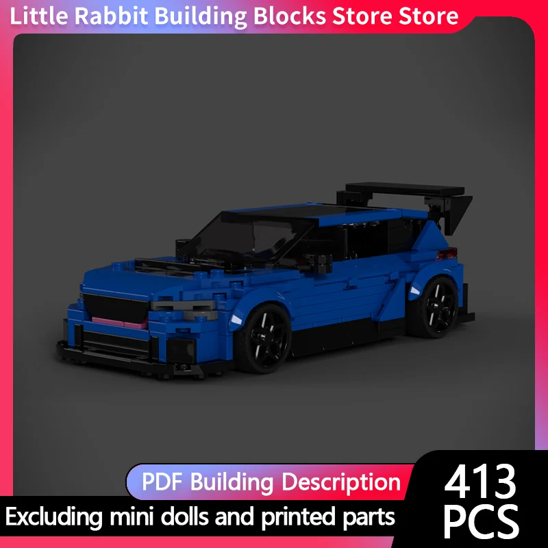 Speed Racing Car Model MOC Building Bricks High-Performance Car Modular Technology Gifts Holiday Assemble Children Toys Suit