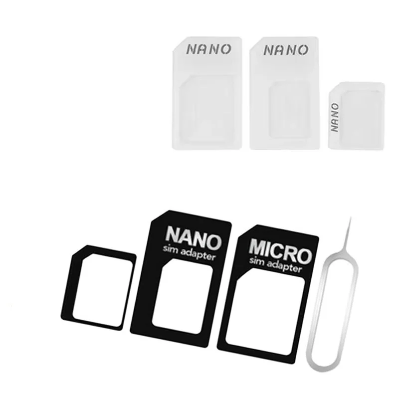 1 Set 4 In 1 Universal Mobile Phone Convert Nano SIM Card to Micro Standard Adapter Phone 4G LTE USB Wireless Router Accessories