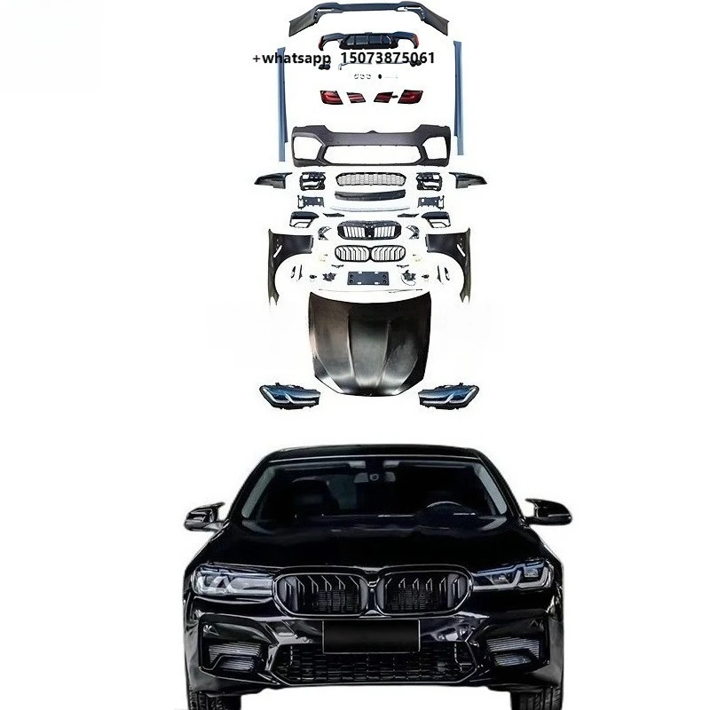 

F10 to G30 Car Bumper for 5 Series F10 F18 520i 528i 530i 535i 525d 530d 535d Upgrade 2023 G30 F90 M5 Bodykit