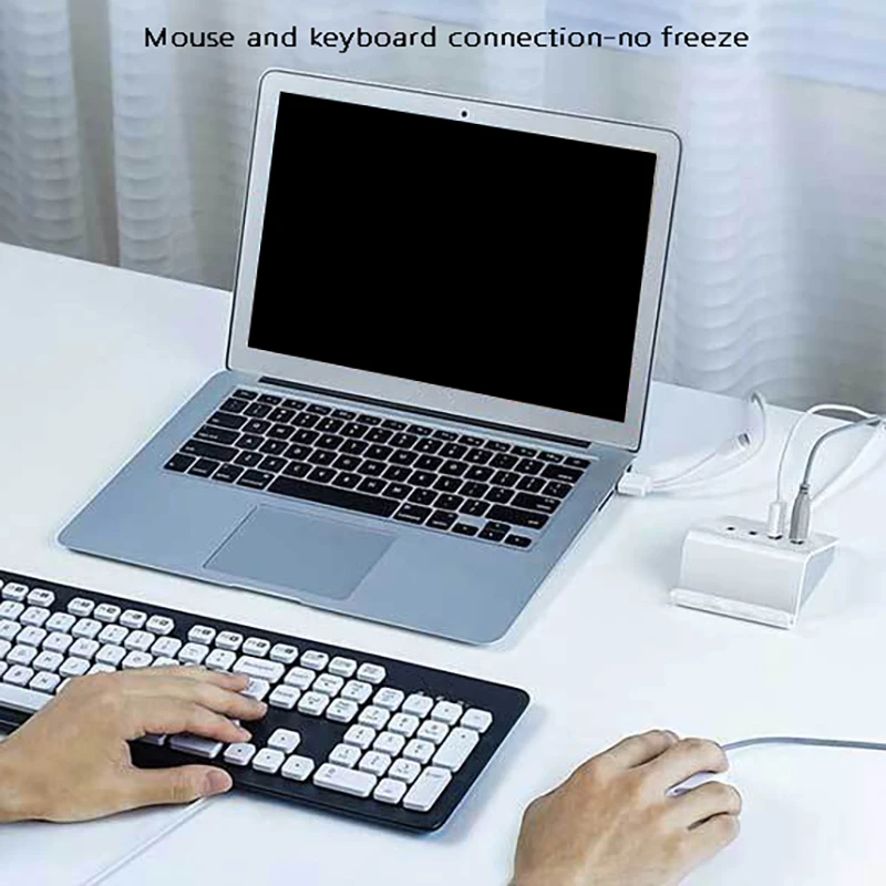 4-Port USB 3.0 Portable Mobile Phone Holder Data Hub Suitable for Laptop USB Flash Drive Mobile Hard Disk