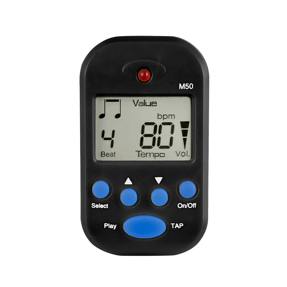 الغيتار الرقمي فوز المسرع الصغير الأسود الميكانيكية عالية الدقة كليب على شاشة LCD الحنفية لطبل الكمان البيانو