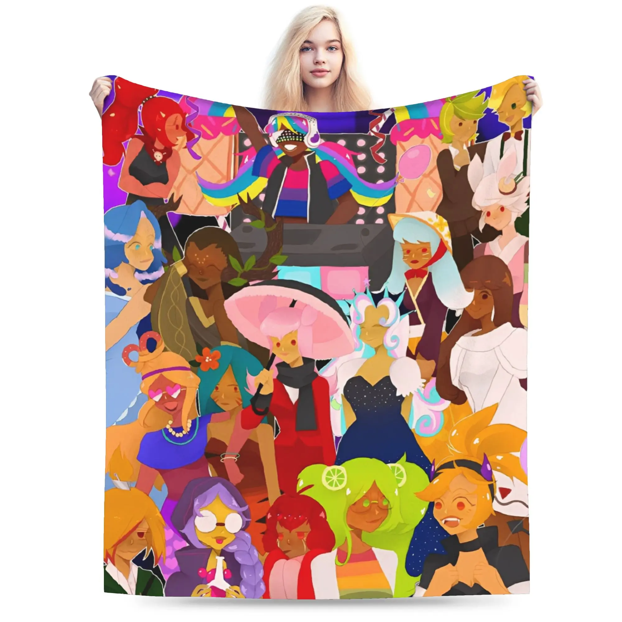 

Cookie Run Kingdom Print Blanket Quality Super Warm Throw Blanket Winter Picnic Couch Chair Funny Bedspread