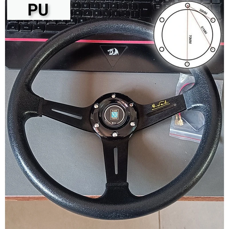 Nardi Steering Wheel 350MM Universal Classic Drift Racing Steering Wheel Plastic Material Rally Steering Wheel Car Accessories