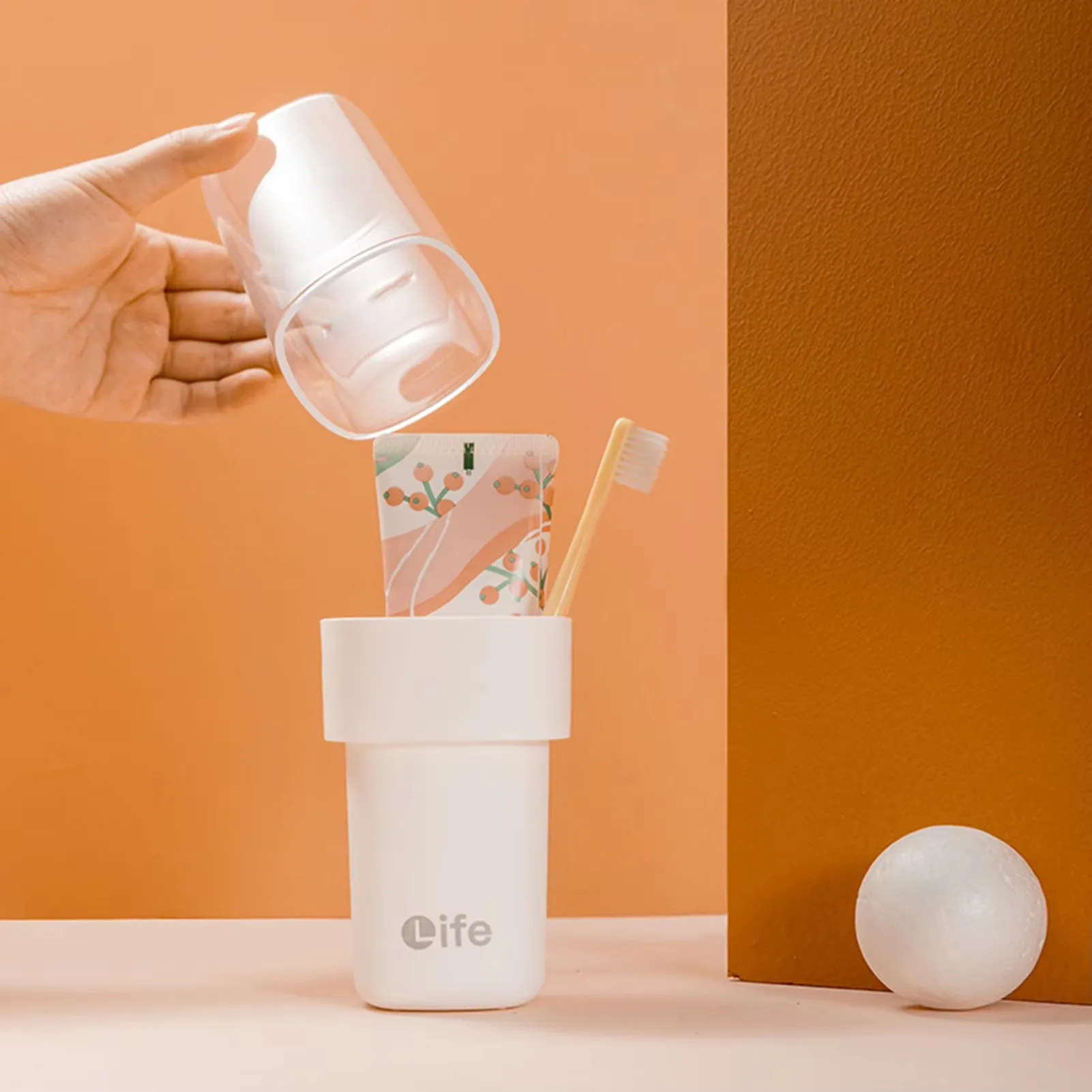 1/4Pcs Double-layer Mouthwash Cup Simple Home Travel Rinse Cups Tooth Bucket Toothbrush Toothpaste Storage Box Portable BoxesSet