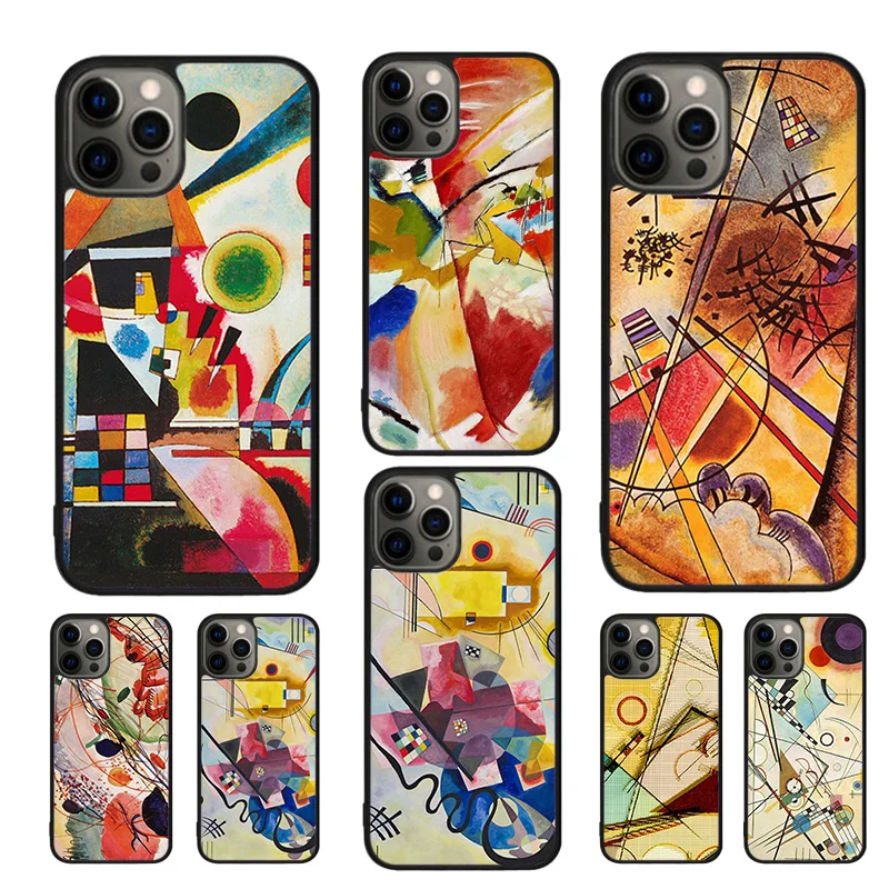 Wassily Kandinsky Abstract Artistic Mobile Phone Cases Cover For iPhone 16 15 14 12 13 mini 11 Pro MAX apple 7 8 Plus SE2020