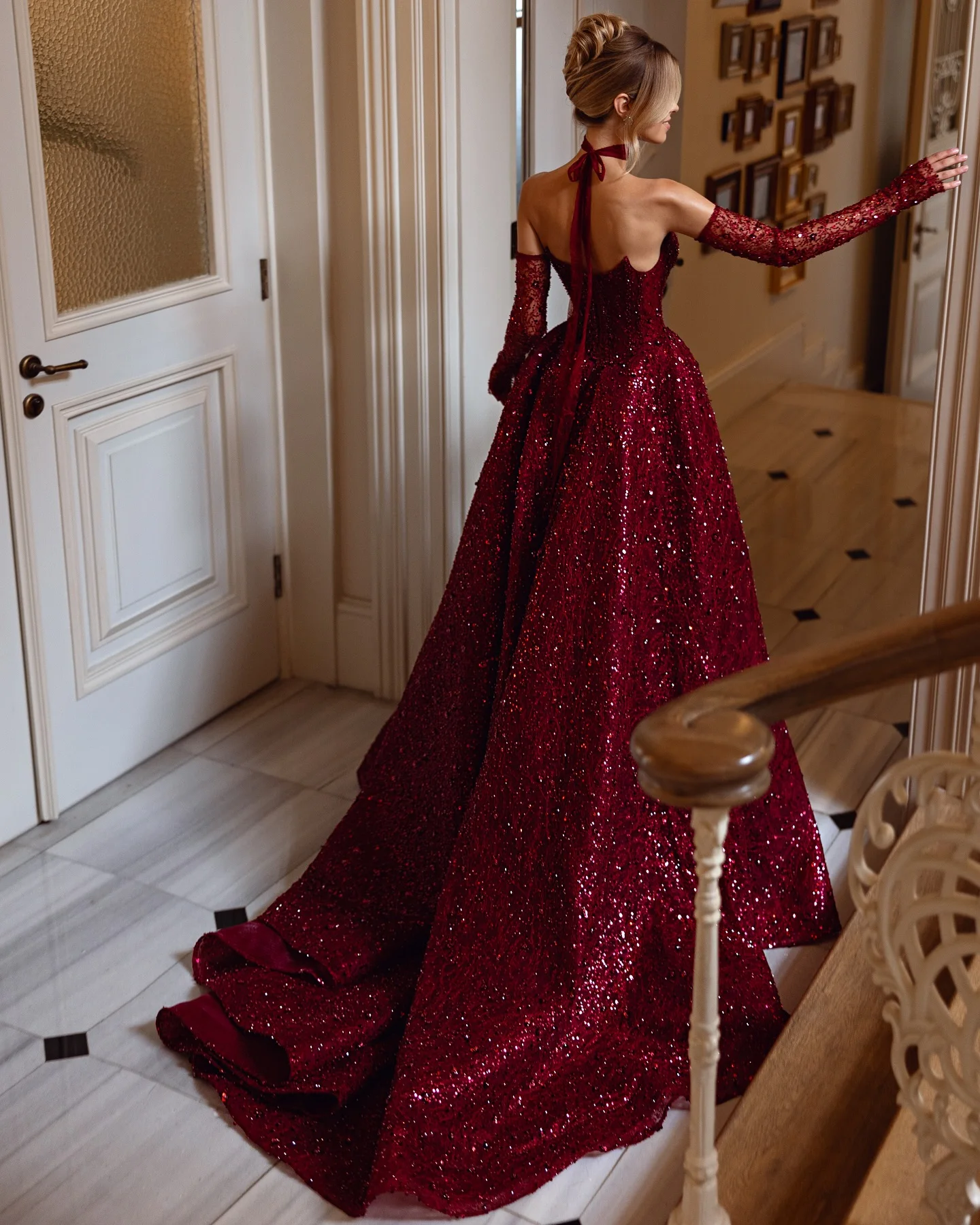 Christmas Sequined Evening Dresses for Women Wine Red Beading Vestidos De Noche Wedding Party Princess Customized - AliExpress 320 Christmas Sequined Evening Dresses for Women Wine Red Beading Vestidos De Noche Wedding Party Princess Customized - AliExpress 320