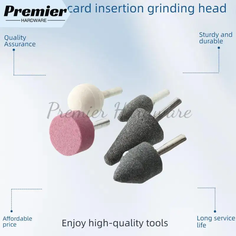 5 Stücke Dental Montiert Steine Schleifmaschinen Kies Bohrer Grün Rosa ​ Weißer Stein zum Konturieren und Formen von Porzellan-Metallschaft