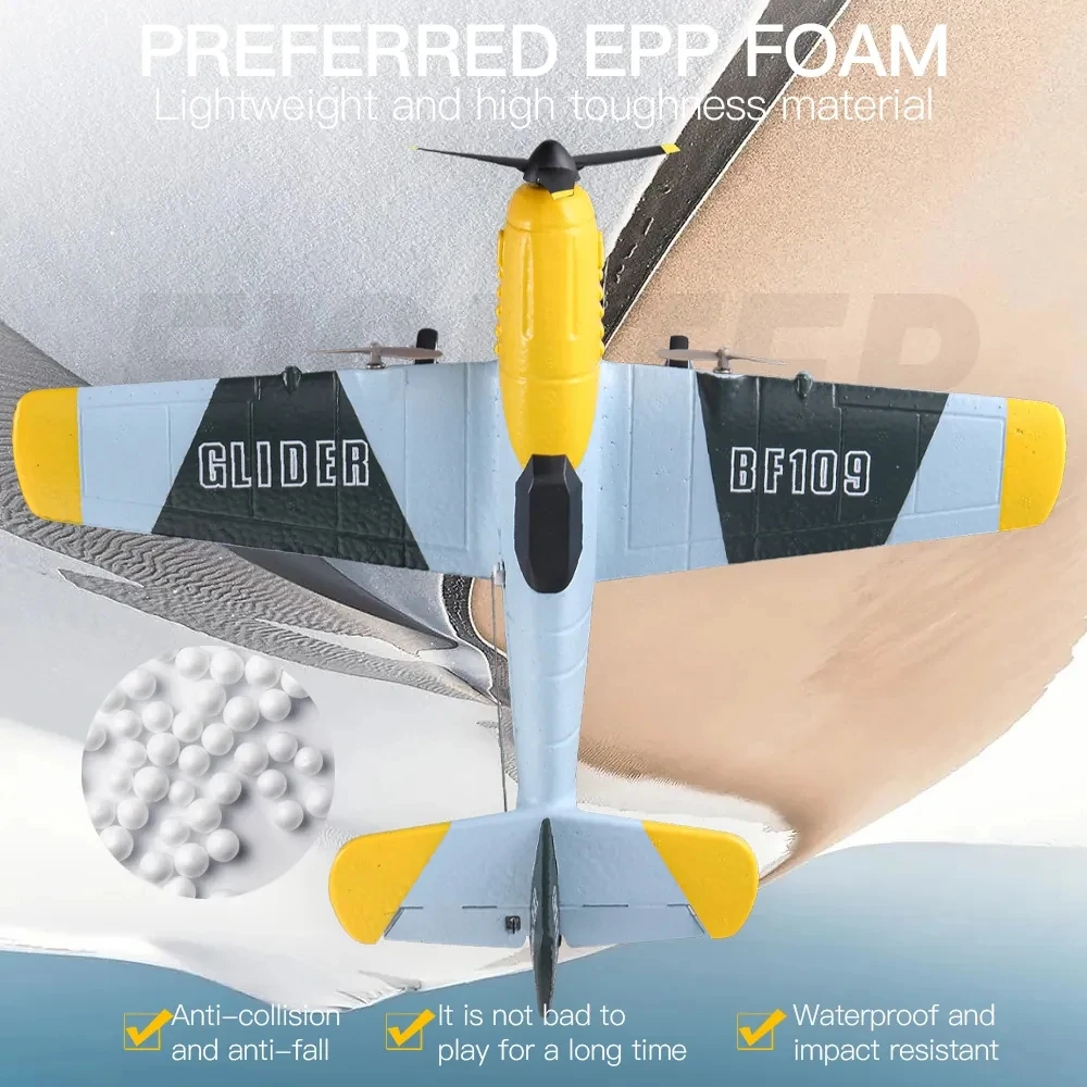 BF109 2.4G 3CH RC Airplane EPP Foam Fixed Wingspan Glider RTF Mini Warbird Planes Toys Gifts