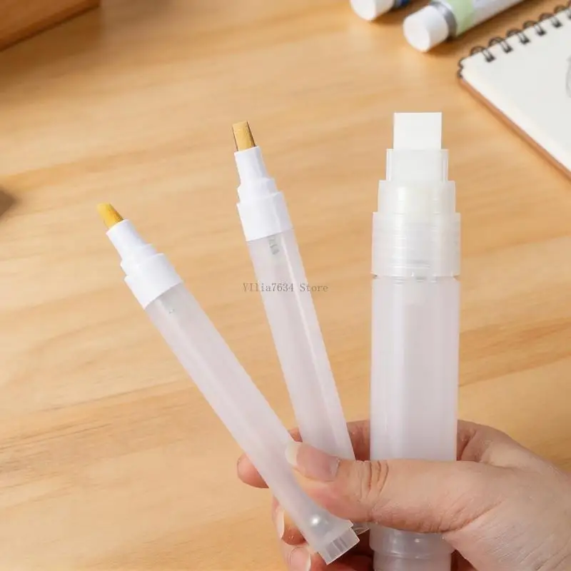 Versatile White Markers Set 3mm 6mm 15mm Tips For DIY And Crafts