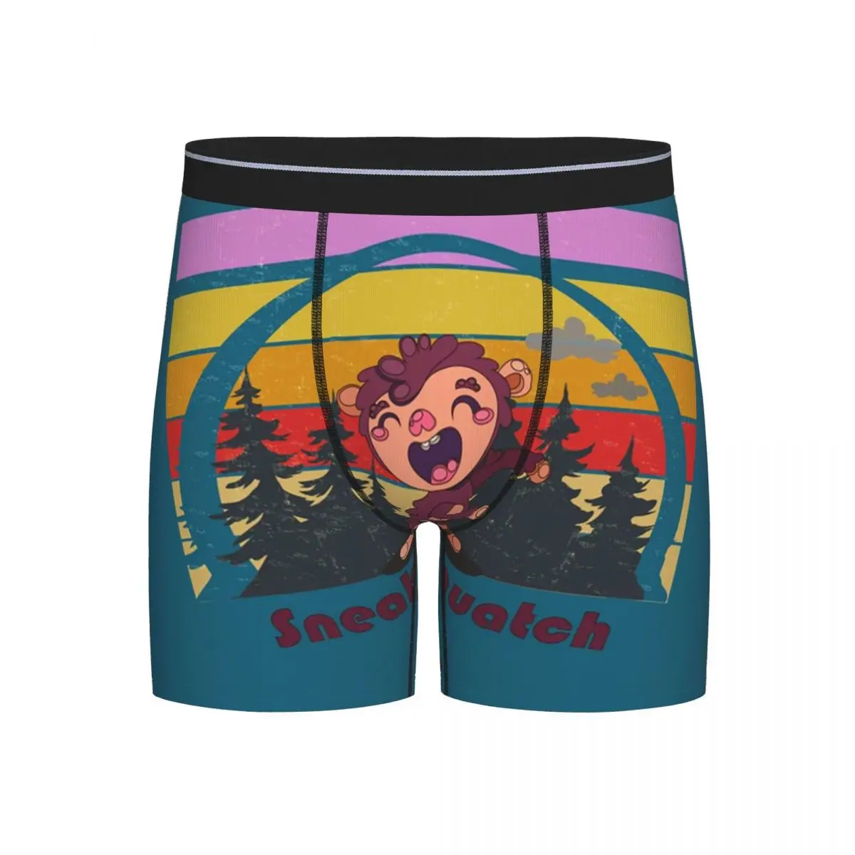 

Long Boxer Underpants Shorts Sneaky Sasquatch Panties Male Comfortable Underwear for Homme Man Boyfriend Gifts