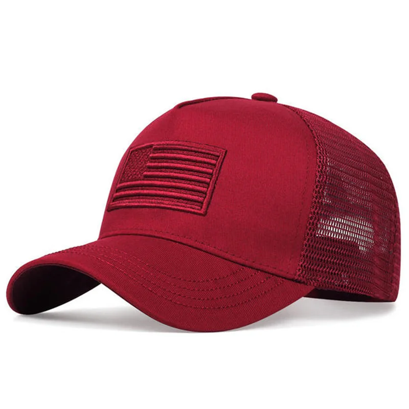 USA-Flagge Mesh-Baseballkappe Atmungsaktive Sommermütze für Männer und Frauen Taktische Hüte Unisex Hip-Hop-Kappen Outdoor-Sport Trucker-Hüte – Detail 9
