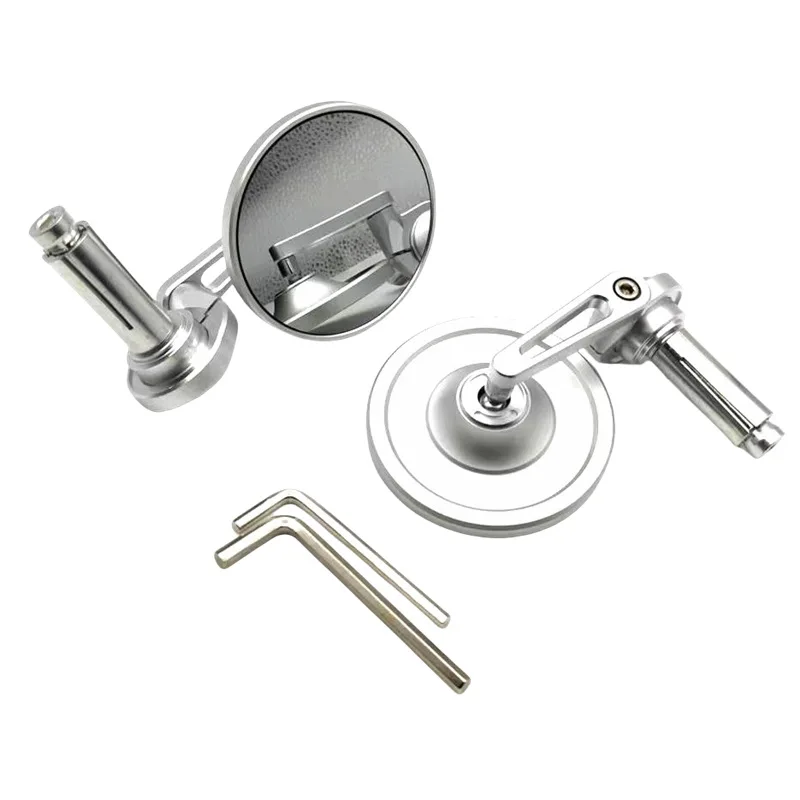 Motorcycle Modified Retro Handlebar Mirror Electric Scooter Handlebar Reflector Rearview Round Rearview  Direct Supply