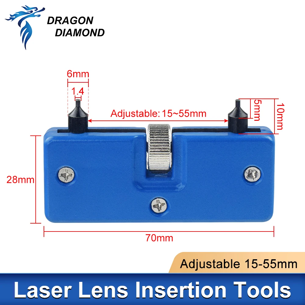 1PC Laser Lens Insertion Tools Adjustiable 15-55mm For Raytools Precitec WSX Focusing Collimating Removal Installation