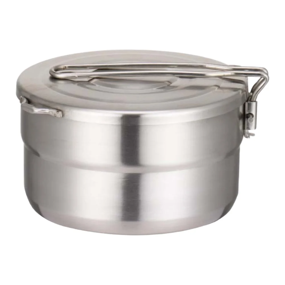 Outdoor Cooking Set Camping Pot Foldable Handle Design Energy Saving Base Foldable Handle Cooking Pot For Camping Trips