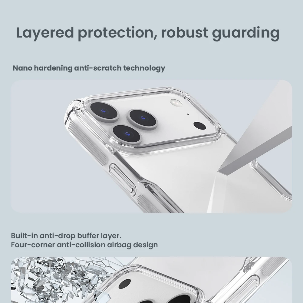 Nillkin For iPhone 17 Pro Max / 17Pro / 16 Pro Max Case Nature TPU Pro Back Cover Protection Phone Cases