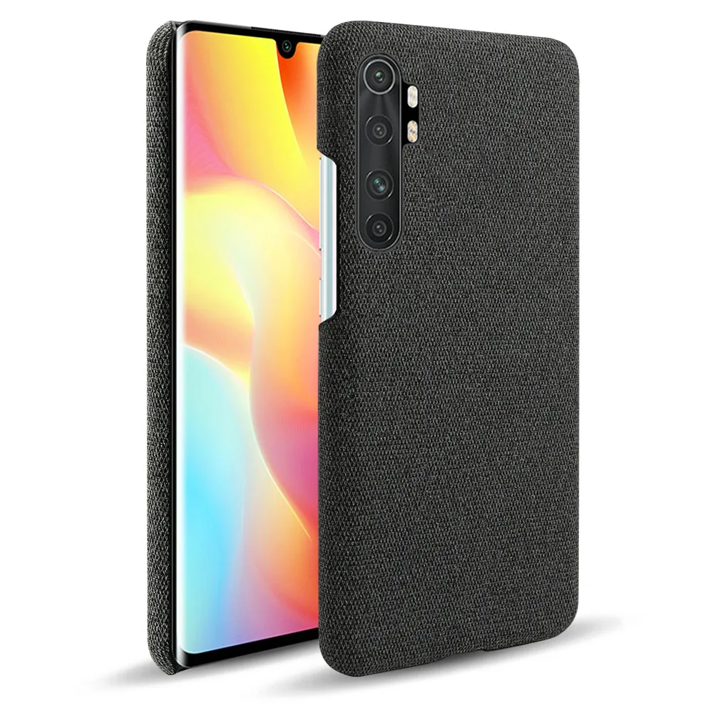 Anti-slip Ultra Thin Fabric Cloth Case for Xiaomi Mi Note 10 Lite Phone Cover For Mi Note 10 Lite Case For Xiaomi Mi Note 10Lite