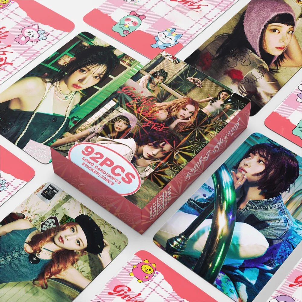 

92Pcs/Set LOMO card Girl ITZ New Album Girls Will Be Girls Lomo Cards CYEJI LIA RYUJIN HD Printd Photocards Sticker Fans Gifts