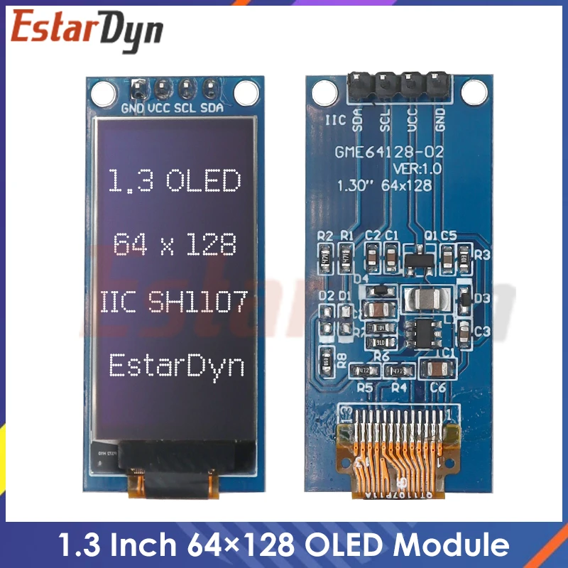 1.3 Inch OLED Display 64×128 LCD Module SH1107 LCD 1.3