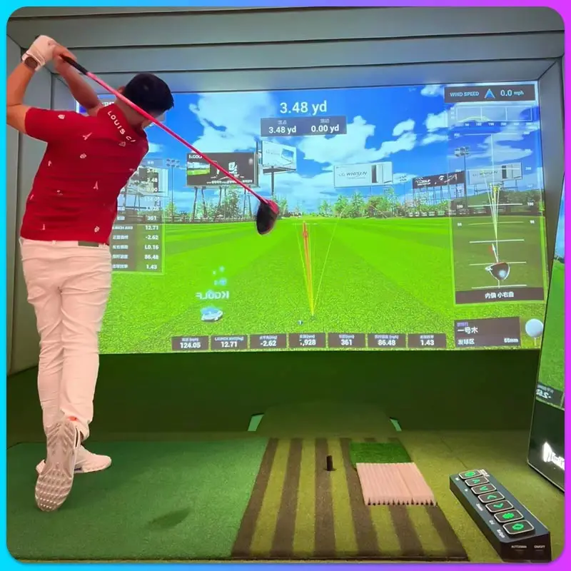 Indoor Golf Practice Simulator Auto Ball Return Putting Green Home Office Sports Training Device