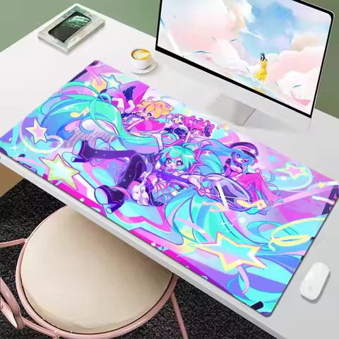 Virtual Kawaii Japanese M-Miku Cute Mouse Pad Desk Mat Large Non-slip Anti-fray Keyboard Ergonomic Office Rubber PC Home Custom