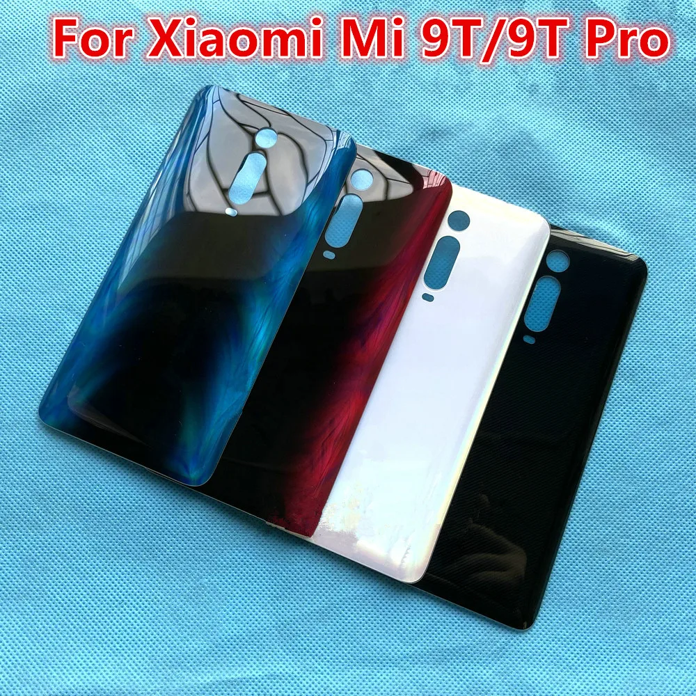 Задняя крышка аккумулятора Mi9T для Xiaomi Mi 9T Pro 6,39 дюйма, задний корпус, стеклянный чехол, замена запасных частей для ремонта