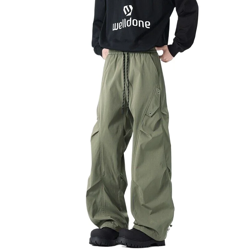 

Летние новые стильные модные американские рабочие брюки десантника, свободные водонепроницаемые повседневные брюки с несколькими карманами, мужские прямые брюки