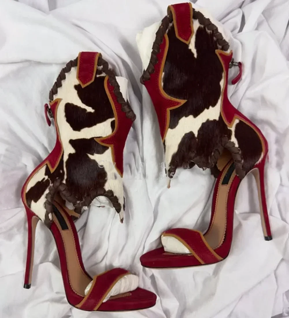 

Patchwork One Word Belt Sandal Boots Sexy Pointed Toe Accept Customzed Size 35-43 New Arrival Autumm/Winter Modern Boots