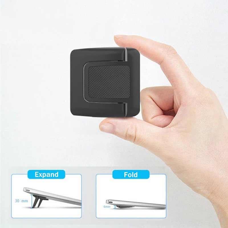 2Pcs Mini Multifunctional Cooling Stand Non-slip Plastic Foldable Desktop Notebook Laptop Stand Laptop Holder Tablet Stand