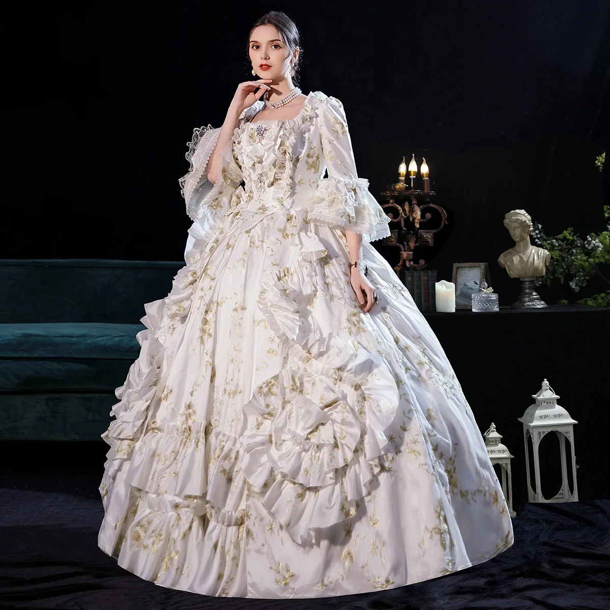 18th Renaissance Gown Queen Princess Prom Dresses Marie Antoinette Costume Rococo Dress