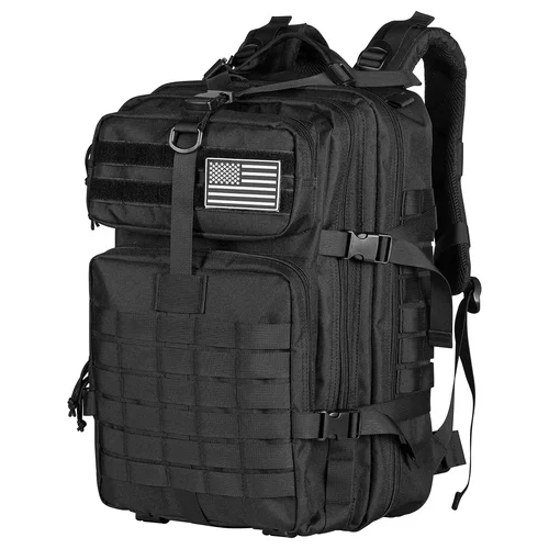 HkingTraveling 가방 남성용 전술 배낭, 야외 생존 3P 어썰트 팩, 트레킹 사냥 가방, EDC 몰리 팩, 45L 